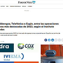 ITP Aero, Abengoa, Telefnica o Eugin, entre las operaciones corporativas ms destacadas de 2023, segn el Instituto Coordenadas